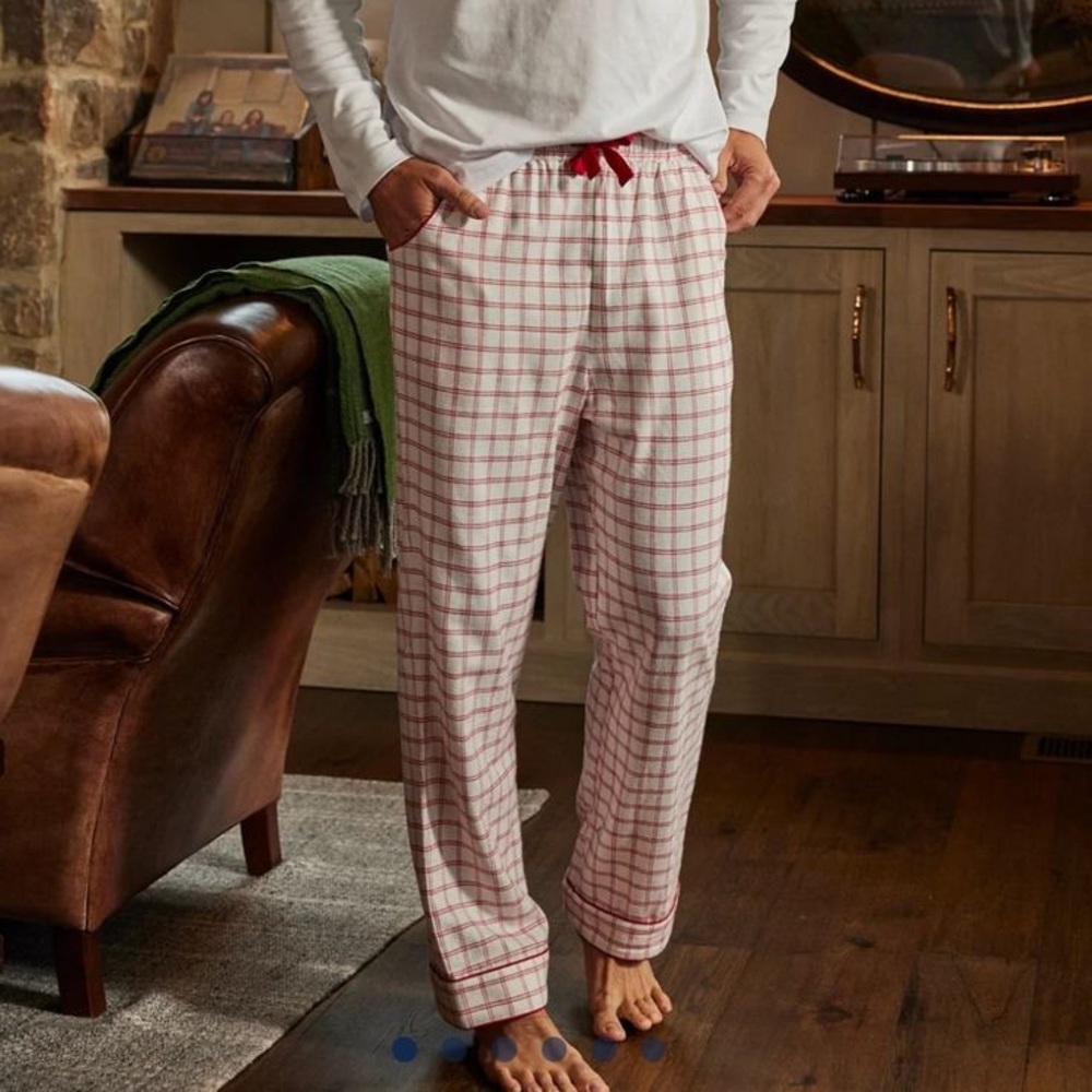 Men's Red Plaid Lounge Pants